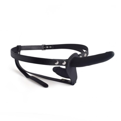 Uprząż Strap-on z Podwójnym Dildo – Czarna
