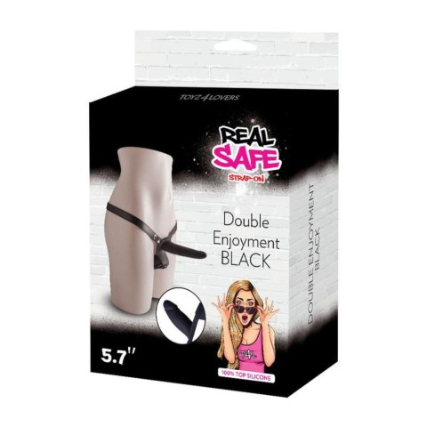 Uprząż Strap-on z Podwójnym Dildo – Czarna