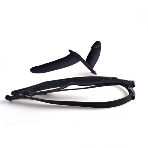 Uprząż Strap-on z Podwójnym Dildo – Czarna