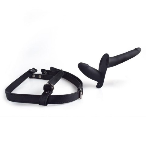Uprząż Strap-on z Podwójnym Dildo – Czarna
