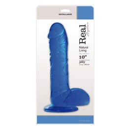 Realistyczne Dildo Fallo Jelly – Niebieskie, 25,5 cm