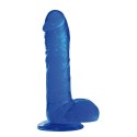 Realistyczne Dildo Fallo Jelly – Niebieskie, 25,5 cm