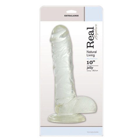 Realistyczne Dildo Żelowe 'Rapture' - Transparentne (25 cm)