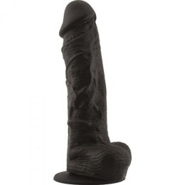 Czarne, realistyczne dildo silikonowe Real Safe