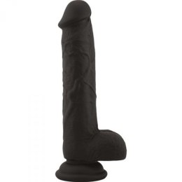 Realistyczne Dildo 'Brush Real Safe' Black z aksamitnego silikonu