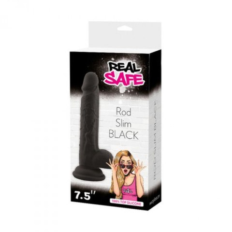 Realistyczne Dildo Black Slim Real Safe