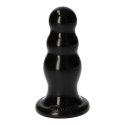 Włoskie Dildo Analne „Italiano” z Kulami Stopniowej Stymulacji – Klasyczna Czerń (15 cm)