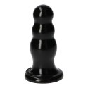 Włoskie Dildo Analne „Italiano” z Kulami Stopniowej Stymulacji – Klasyczna Czerń (15 cm)