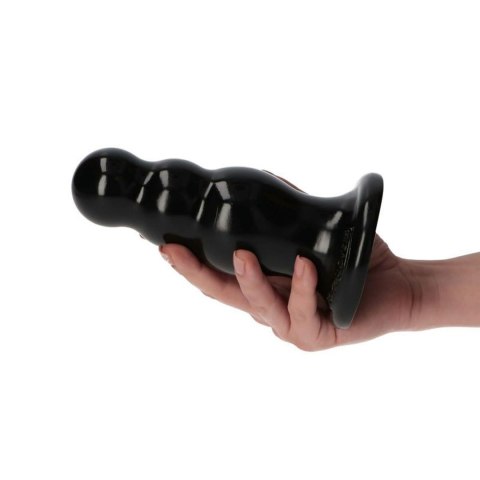 Włoskie Dildo Analne „Italiano” z Kulami Stopniowej Stymulacji – Klasyczna Czerń (15 cm)