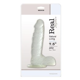 Dildo żelowe REAL RAPTURE przezroczyste 19 cm
