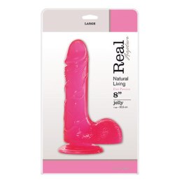 Dildo Żelowe Real Rapture – Różowa Rozkosz (20,3 cm)
