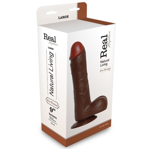 Realistyczne Dildo Real Rapture – Brązowe, 25,5 cm