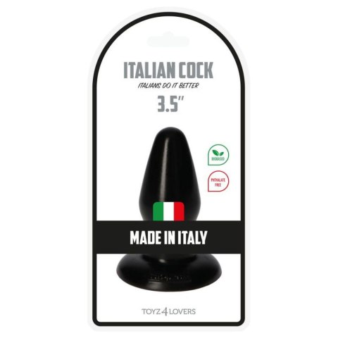 Zmysłowy Plug Analny Italian Cock 3,5" – Czarny