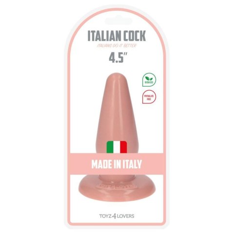 Korek Analny Italian Cock – Naturalny Odcień Skóry, 4.5 Cala