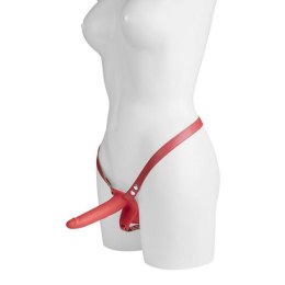 Uprząż dildo 'Double Enjoyment' Czerwona