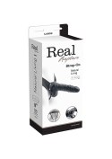 Realistyczny Dildo Strap-On Rapture 8 Hollow z Jądrami – Czarny