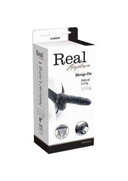 Realistyczny Dildo Strap-On Rapture 8 Hollow z Jądrami – Czarny