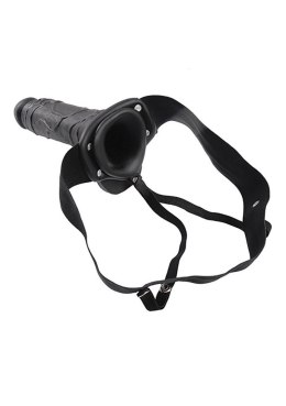 Realistyczny Dildo Strap-On Rapture 8 Hollow z Jądrami – Czarny