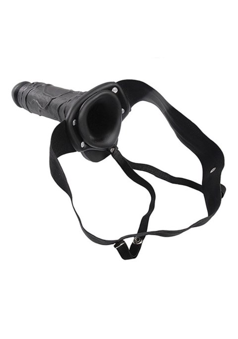Realistyczny Dildo Strap-On Rapture 8 Hollow z Jądrami – Czarny