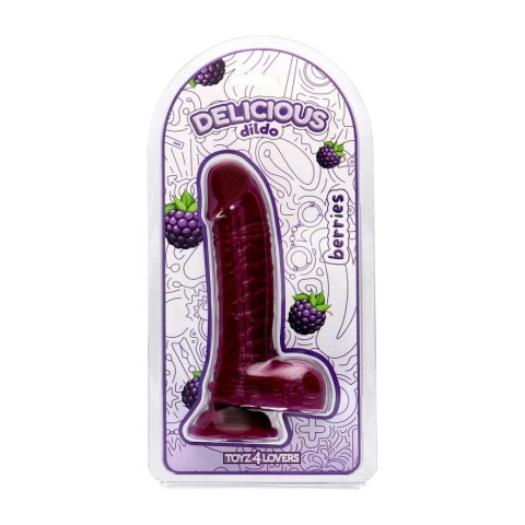 Zmysłowe dildo Dan Berries z aromatem jeżyn