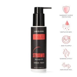 Oils of Pleasure – Zmysłowy Olejek Truskawkowy do Masażu, 120 ml