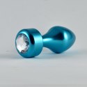 Luksusowy Aluminiowy Korek Analny - Błękitny Elegance