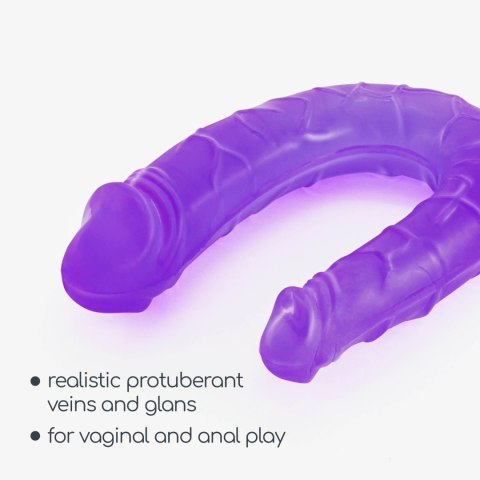 Crushious Deep Diver – Podwójne Dildo z Lubrykantem Analnym 50 ml, Fioletowe
