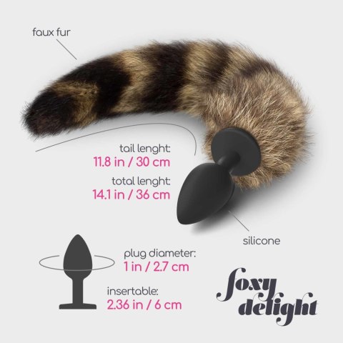 Kuszący Silikonowy Korek Analny z Ogonem Foxy Delight