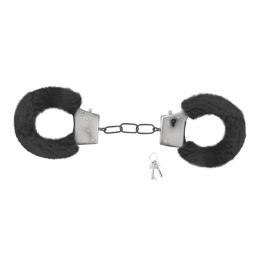 Pluszowe kajdanki LOVE CUFFS CRUSHIOUS, czarne