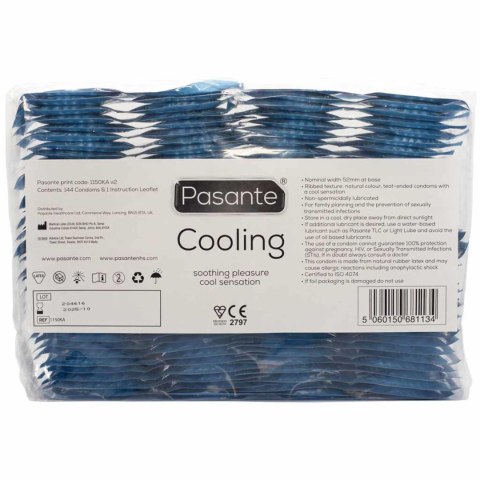 Pasante Cooling – Prezerwatywy Chłodzące, Zestaw 144 sztuk