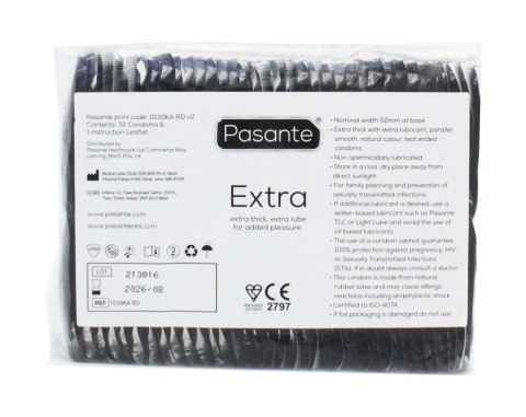 Pasante Extra – Grubsze Prezerwatywy, Opakowanie Zbiorcze 144 szt.