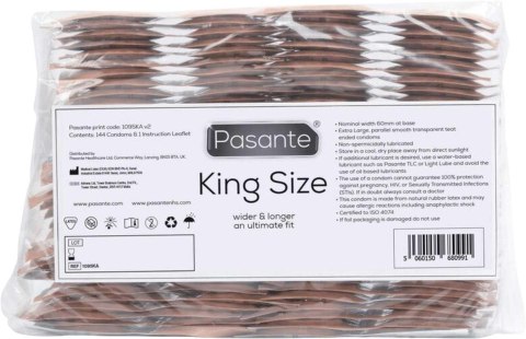 Pasante King Size Prezerwatywy – Zestaw 144 sztuk