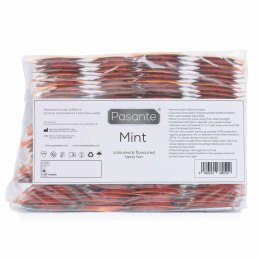 Pasante Mint Tingle – Orzeźwiające Prezerwatywy o Smaku Mięty, Opakowanie 144 szt.