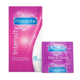 Prezerwatywy Pasante Ribs & Dots Intensity, 12 szt.