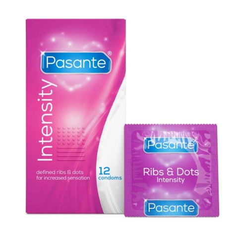 Prezerwatywy Pasante Ribs & Dots Intensity, 12 szt.