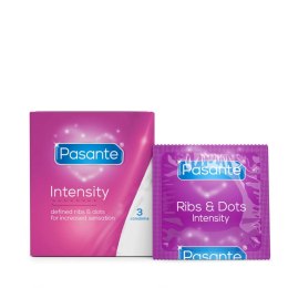 Prezerwatywy Pasante Ribs & Dots Intensity, 3 szt.