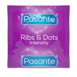 Prezerwatywy Pasante Ribs & Dots Intensity – Megapak 144 szt.