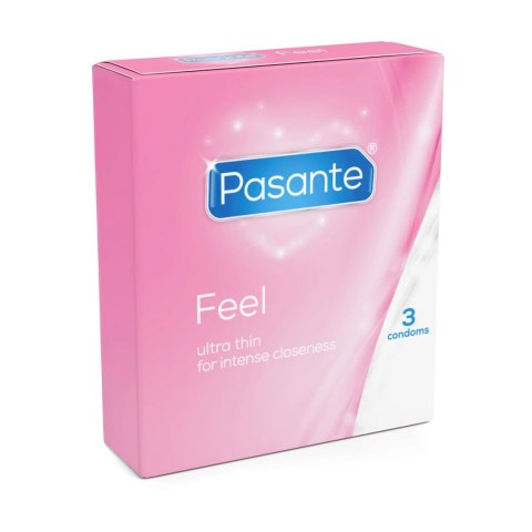 Prezerwatywy Pasante Sensitive/Feel dla Zmysłowych Doznań (3 szt.)
