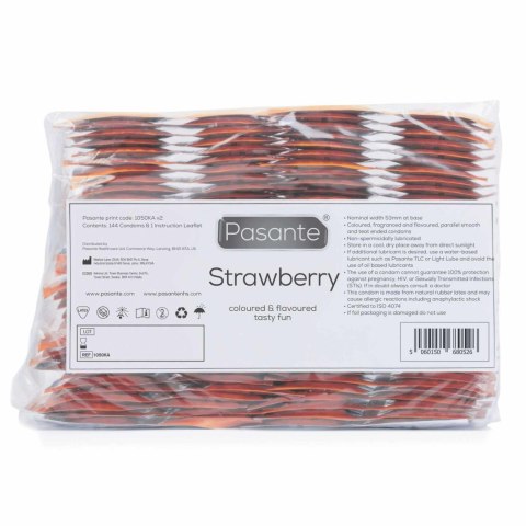 Prezerwatywy Pasante Strawberry Crush – Opakowanie zbiorcze 144 sztuki