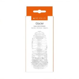 Glacier Dual End Stroker – Przejrzysty Masturbator Męski o Podwójnej Przyjemności