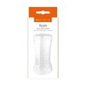 Me You Us Ripple Dual End Stroker – Przezroczysty Masturbator Męski z Falistą Teksturą