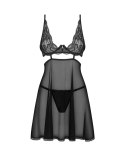 Zmysłowy komplet Nutris: Babydoll i stringi (XL/2XL)