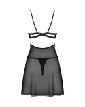 Zmysłowy komplet Nutris: Babydoll i stringi (XL/2XL)