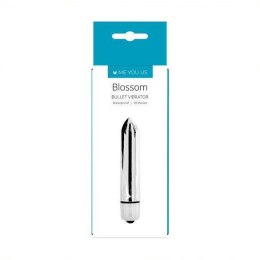 Me You Us Blossom: Srebrny Mini Wibrator Bullet z 10 Trybami Wibracji