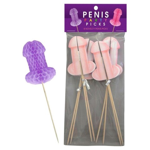 Wesołe Pikery Imprezowe - Wielokolorowe Penis Party Picks