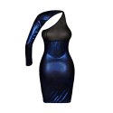 Uwodzicielska sukienka erotyczna Harlo Blue S/M