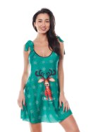 Elegancka Halka Nocna ASTER ZIELONA XXL/XXXL