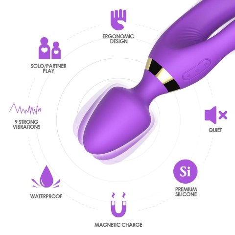 Fioletowy Wibrator Magic Wand – Króliczek