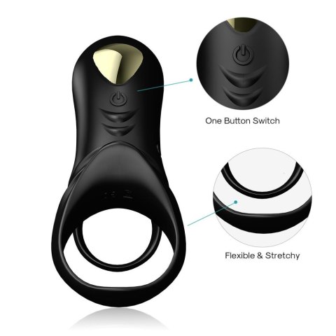Wibrujący pierścień erekcyjny Ranger Black