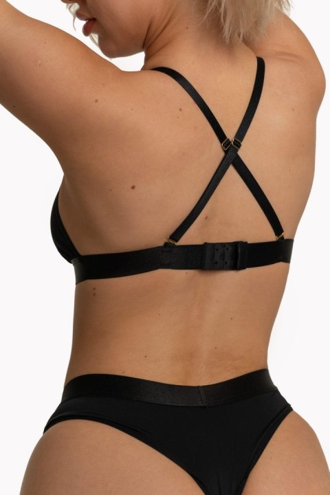 Komplet SEILA black (biustonosz + stringi) L/XL